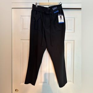 Brand new black cropped pant with tie waist